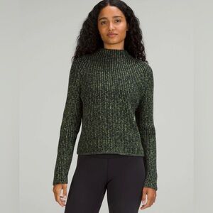 Lululemon Cotton-Cashmere Blend‎ Mock Neck Sweater